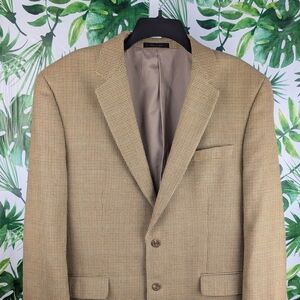 🔷6Lauren Ralph Lauren Houndstooth Mens Suit Jacket (Size: 44 Large)1lb 6.8oz